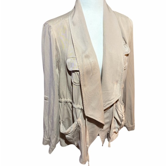 Torrid Drape Front Anorak jacket, utility tie front drawstring -Size 00/10-M/L - Picture 2 of 13